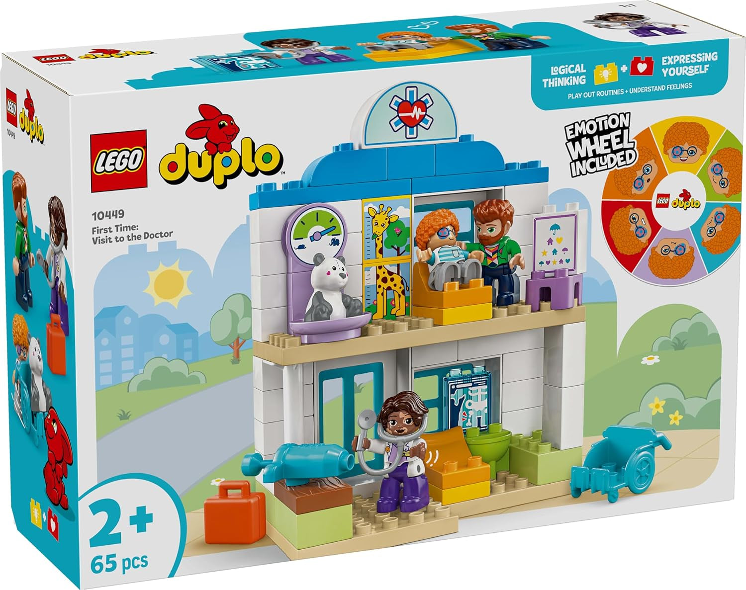 LEGO DUPLO Eerste bezoek aan de dokter in de stad, Bouwspeelgoed, Speelset om de fijne motoriek te bevorderen, Cadeau voor peuters vanaf 2 jaar, Educatief speelgoed, Ziekenhuisrollenspel 10449 Bouwsets Besuche den LEGO-Store