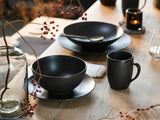 Creatable, 23146, SOFT TOUCH BLACK-serie, 20-delige serviesset, porseleinen combinatieservies, vaatwasser- en magnetronbestendig, gemaakt in Portugal