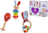 Eichhorn 100017045 - Baby starter/cadeauset met maraca, speelgoed met geluid en speelgoed met konijnenpatroon, 3 stuks, vanaf 3 maanden Speelgoed Bebe Naty Shop