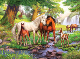 Ravensburger kinderpuzzel - 12904 Wilde paarden bij de rivier - Paardenpuzzel van 300 stukjes voor kinderen vanaf 9 jaar in XXL-formaat Puzzel Naty Shop