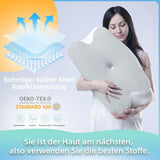 RUMMY Ergonomisch neksteunkussen van traagschuim met afneembare wasbare hoes voor zij- en buikslapers (grijs) Cervicale orthopedische kussens Naty Shop
