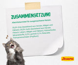 JOSERA Paté van eend en kip met peterselie (16 x 85 g) | Volwassene | Premium natvoer voor volwassen katten | Paté van eend en kip | Zalmolie | Geen granen | Natvoer voor katten in verse zakjes | Pak van 16