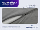 Traumnacht orthopedisch rug-/lendenkussen met visco-elastische schuimkern en huidvriendelijke microfleece hoes, Oeko-Tex gecertificeerd, vervaardigd volgens Duitse kwaliteitsnormen