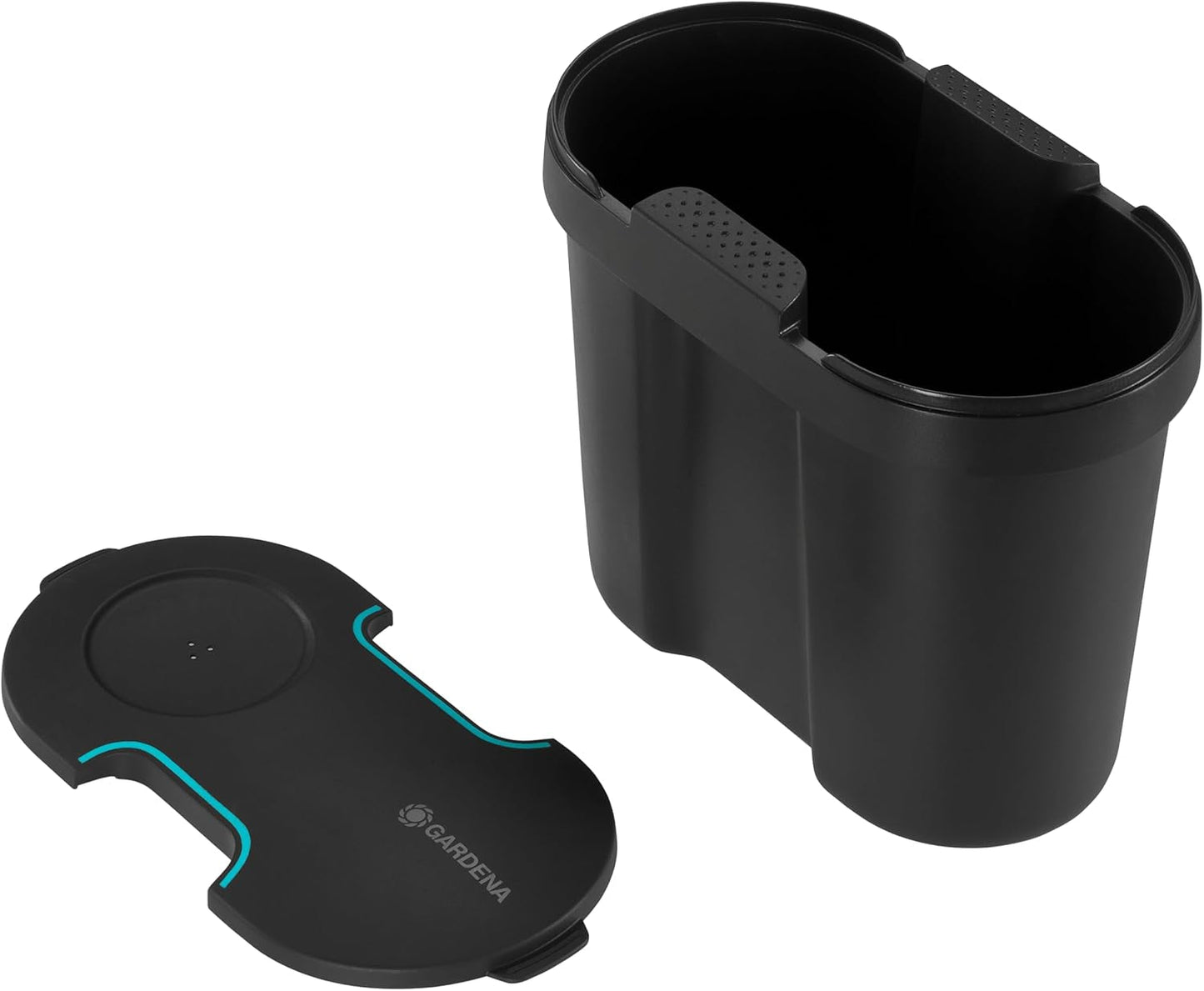 Gardena Watertank: Watertank voor binnen en buiten, uitbreidbaar met verdeelbuis en aansluitstuk, 10,5 l (13367-20), zwart; turkoois