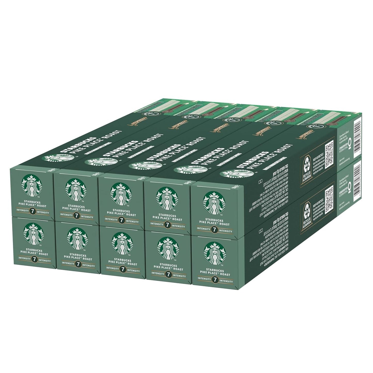 STARBUCKS Pike Place Roast van Nespresso, Mittlere Röstung, Kaffeekapseln 10 x 10 (100 Kapseln)