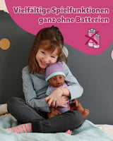 BABY Born Eva - babypop 43 cm - 10 functies inclusief accessoires en matras - Werkt volledig zonder batterijen - Geschikt voor kinderen vanaf 3 jaar