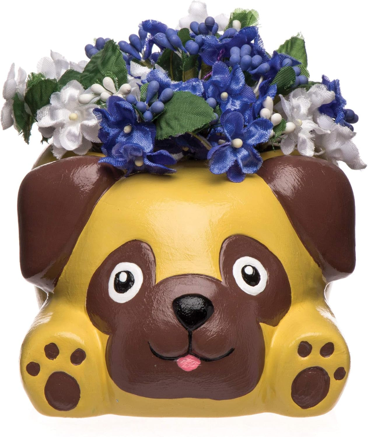 Baker Ross 'Pug' keramische potten (2 stuks) - voor kinderen om te schilderen, te versieren en als cadeau te geven