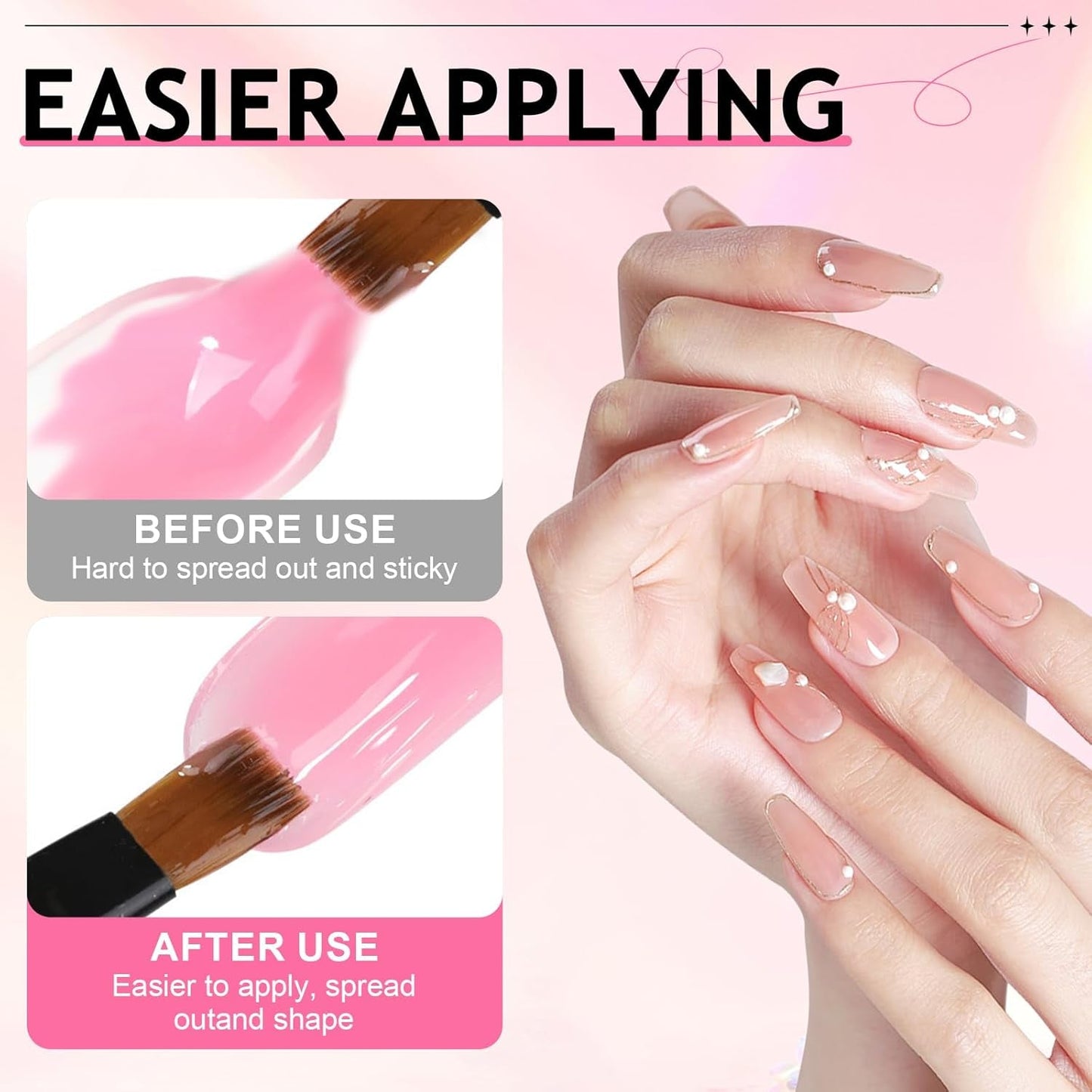 Polygel nageloplossing, polygel slipoplossing nagelkit, polygel vloeibare nageloplossingen 75 ml, 5 nageltipclips, 3 nagelborstels, 1 kristallen beker, 100 reinigingsvellen
