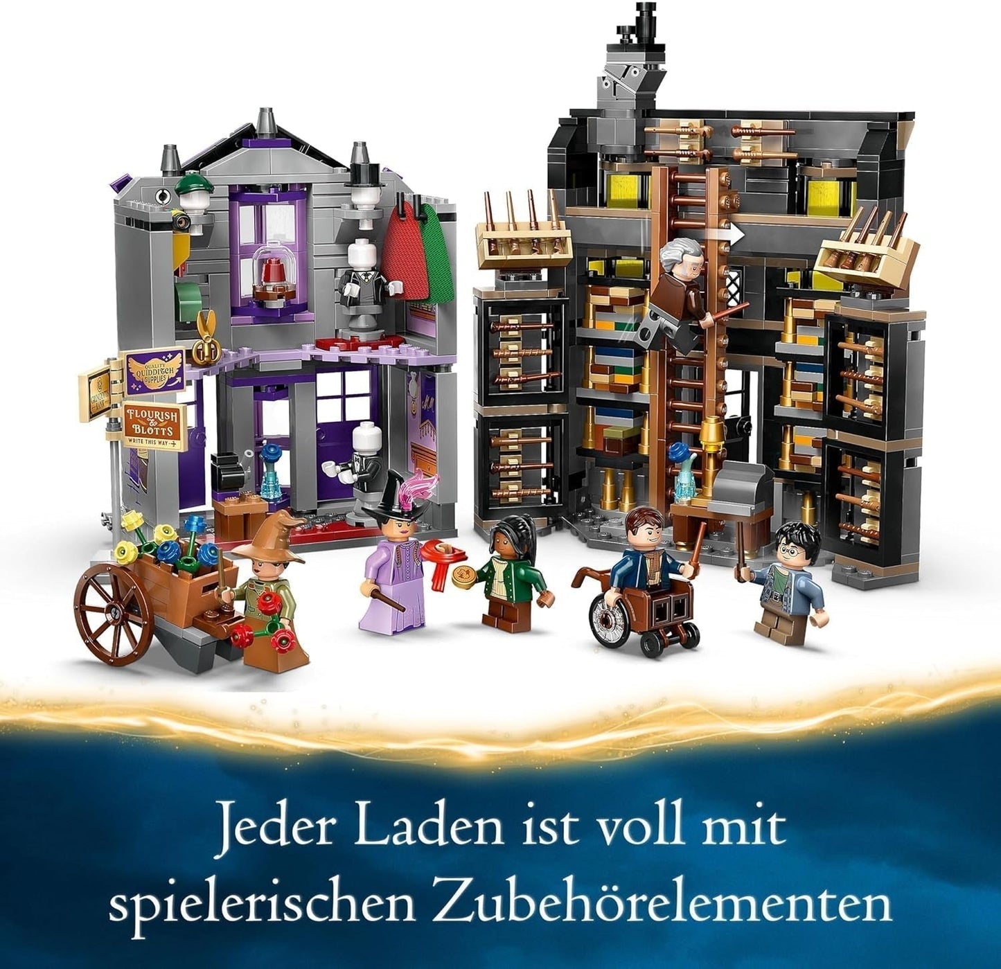 LEGO Harry Potter Ollivanders & Madam Malkin's pakken, Lands of Diagon Alley, kinderspeelset, tovenaarsspeelgoed, fantasiecadeaus voor meisjes, jongens en fans vanaf 8 jaar 76439 Bouwsets Besuche den LEGO-Store