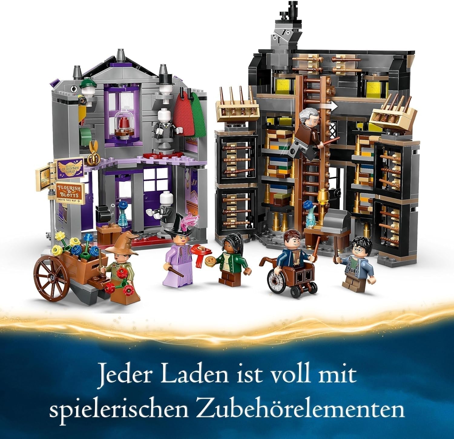 LEGO Harry Potter Ollivanders & Madam Malkin's pakken, Lands of Diagon Alley, kinderspeelset, tovenaarsspeelgoed, fantasiecadeaus voor meisjes, jongens en fans vanaf 8 jaar 76439 Bouwsets Besuche den LEGO-Store