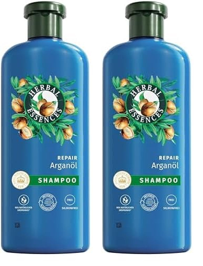 Herbal Essences Haarherstelmasker met arganolie 300ml. Van beschadigd haar naar gladder en glanzender haar. Intensieve zorg. Met ingrediënten van natuurlijke oorsprong. Vegan Naty Shop Haarmasker 350 Ml (pak van 2) Shampoo