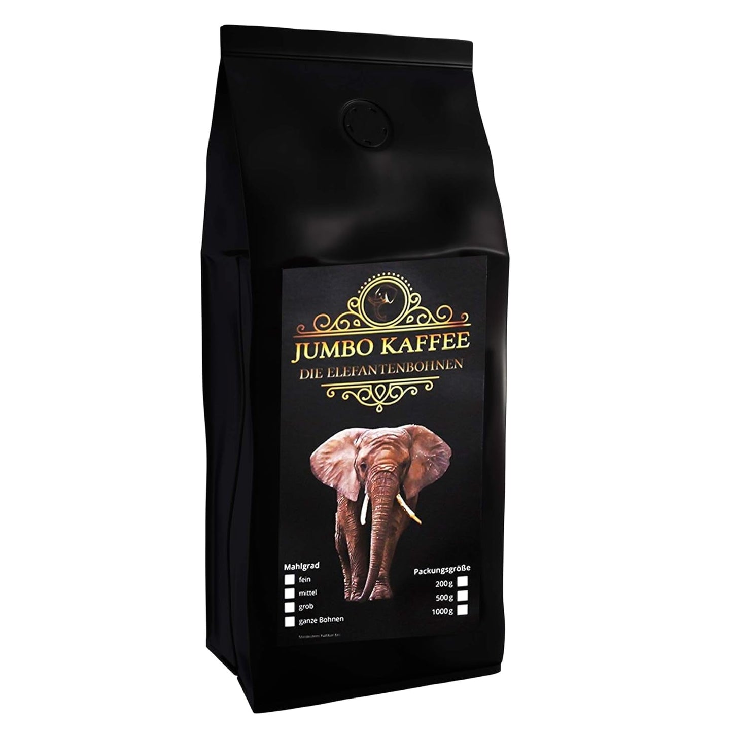 Jumbo Kaffee | Elefantenkaffee Maragogype (1000 g, hele Bohnen) - Die größten Bohnen der Welt, ohne Säure, extra mild