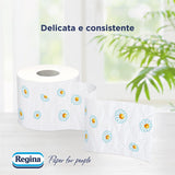 Regina Cartacamomilla - 8 rollen toiletpapier, 300 pluizige vellen, 3-laags, zacht en stevig, recyclebare papieren verpakking