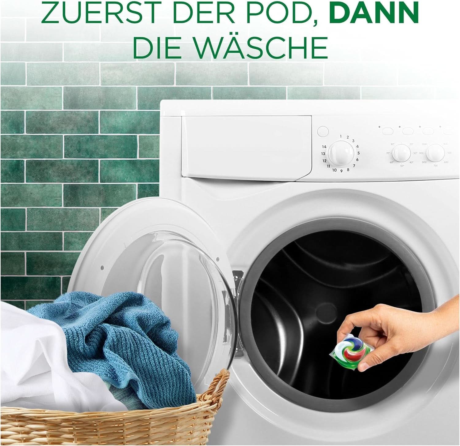 Wasmiddel Ariel PODS All-In-1, 76 wasbeurten, kleurwasmiddel, heldere reiniging Wasmiddelen Rufe Naty Shop
