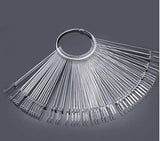50st Nail Art Tip Ringen, Kleur Heldere Platen, Nagellak Display Ring Sticks, Nagelsalon Praktijk, Nagel Tip Display voor DIY Nail Art Display en Oefening