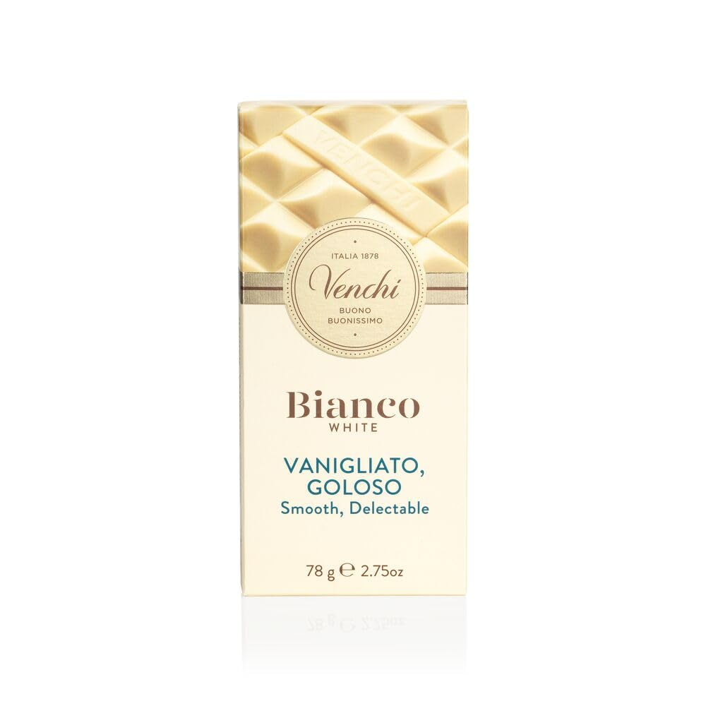 Venchi - Extra witte chocoladereep, 78 g - met vanille - Glutenvrij