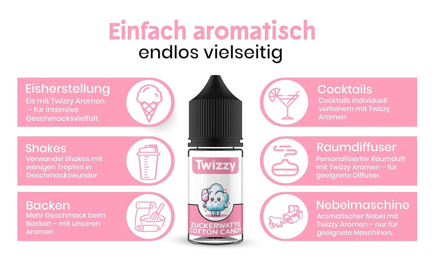 Twizzy Geconcentreerd Suikerspinaroma, 30 ml Aroma's Naty Shop
