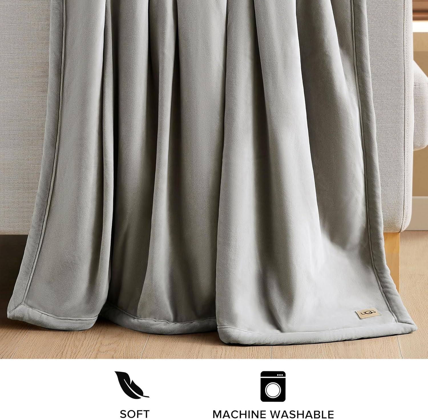 UGG 01465 Bliss Sherpa deken Volledig omkeerbaar voor bank of bed Machinewasbaar Gemakkelijk te onderhouden Zacht pluche Oversized luxe dekens 178 x 127 cm Seal Naty Shop Dekbedden en dekbedden