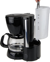 Groffilterkoffiezetapparaat met glazen karaf KA 12.17 | 0,6 liter voor 4 koppen koffie | 600 watt | Zwart - Roestvrij staal