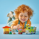 LEGO DUPLO Stadsbijenteelt en bijenkorven, educatief speelgoed voor peuters met 2 figuren en een mobiele vrachtwagen, bouw- en ombouwset, speelgoed voor peuters vanaf 2 jaar 10419 Bouwsets Besuche den LEGO-Store
