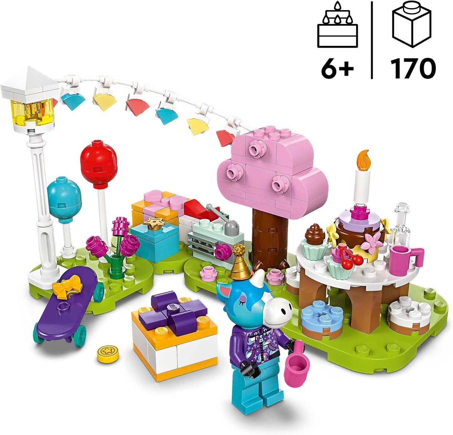 LEGO Animal Crossing Jimmy's verjaardagsfeestje Creatief speelgoed voor kinderen Videogame Paard Dierenset Cadeau voor meisjes en jongens vanaf 6 jaar 77046 Bouwsets
