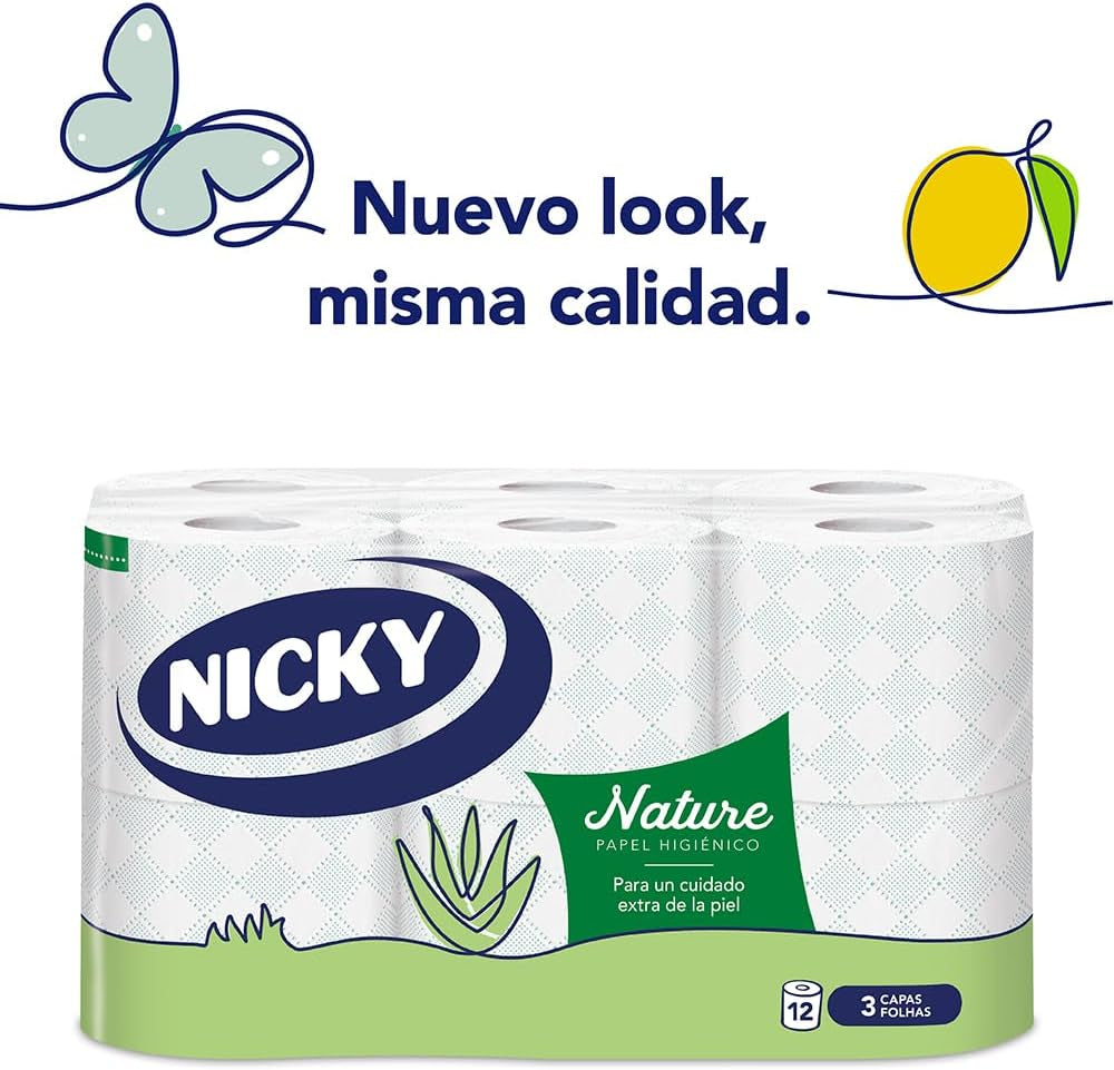 Nature toiletpapier, 12 rollen, 3 lagen