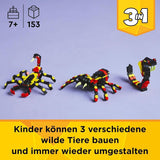 LEGO Creator 3In1 Wilde dieren: Verrassingsspin - speelgoed om om te bouwen tot een schorpioen- of slangfiguur - bouwset met 3 modellen - cadeau voor jongens en meisjes vanaf 7 jaar 31159 Bouwsets Besuche den LEGO-Store