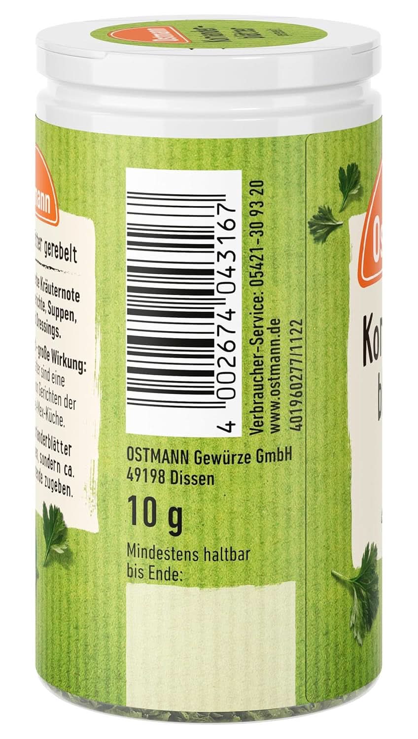 Ostmann - Korianderblaadjes, 10 gram Condimente Naty Shop