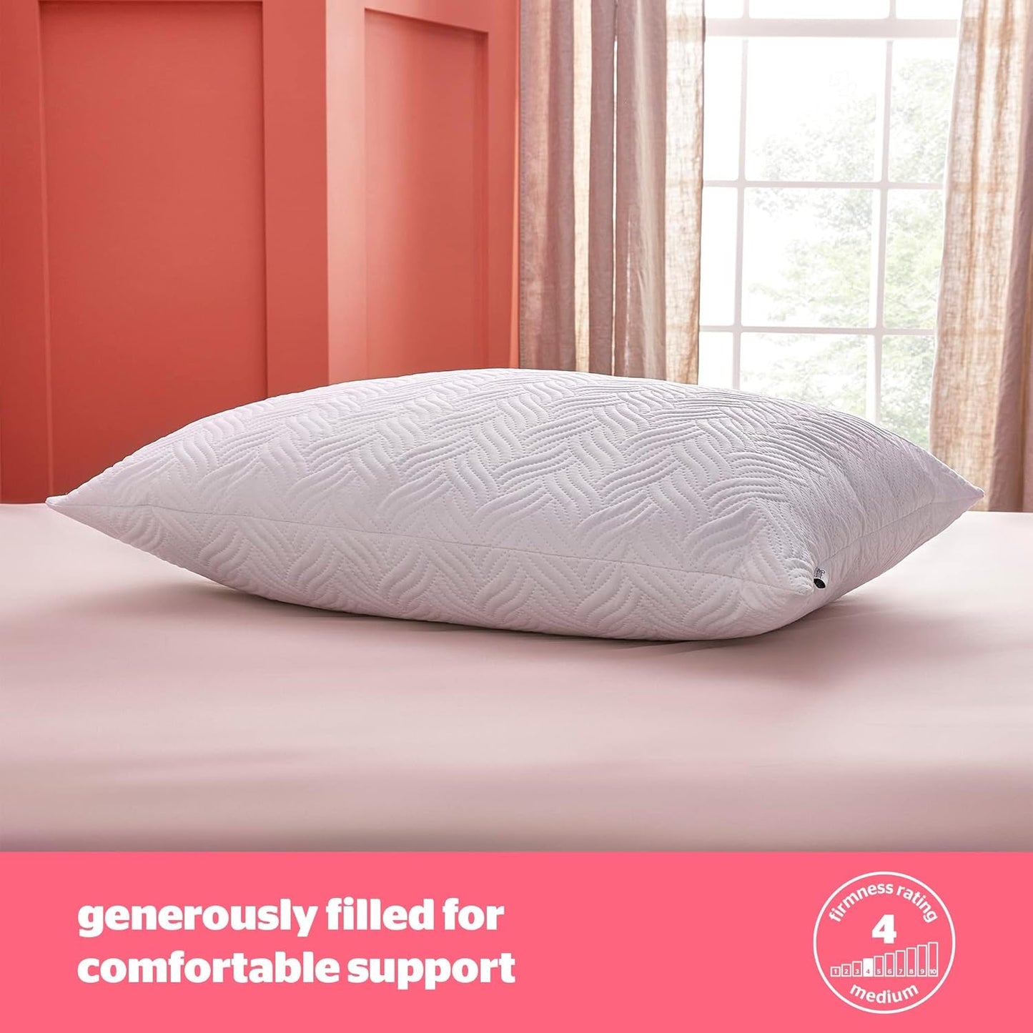 Silentnight Ultimate Kussen - Zacht en ondersteunend bedkussen met Pinsonic Soft Touch Luxe gewatteerde hoes, machinewasbaar en hypoallergeen voor rug- en zijslapers, 1 stuk Naty Shop standaardkussens