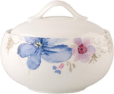 Villeroy & Boch Mariefleur Gris Basic suikerpot, premium porselein, wit/veelkleurig