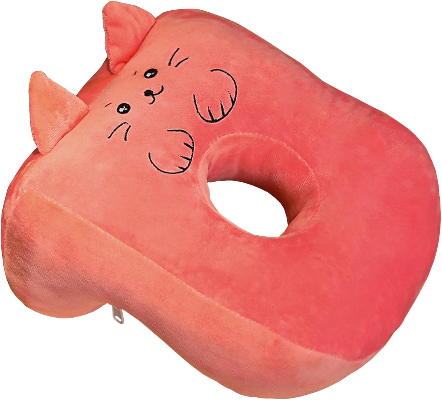 Kantoor Slaapkussen Geheugen Katoen Schattig Oorgatkussen Zacht Slaapkussen Zijslaper Oorkussen voor Dames Meisjes Kinderen (Kitten Grijs) Naty Shop Cervicale Orthopedische Kussens Roze/Kat