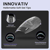 Btartbox Extra Korte Amandelnageltips - Volledige dekking Gel X Soft XS Gelnageltips - Voorgevormde semi-matte voor brede nagels Salon 320 stuks