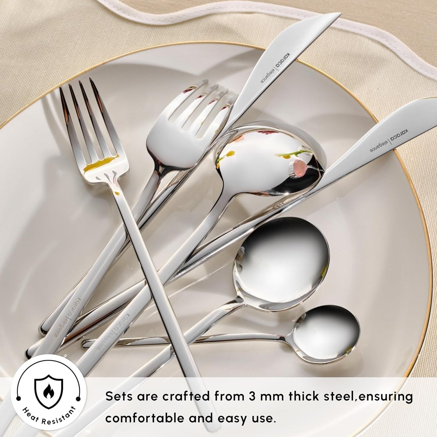Karaca Focus Elegance, 84-delige bestekset, 12 personen Kitchen Naty Shop
