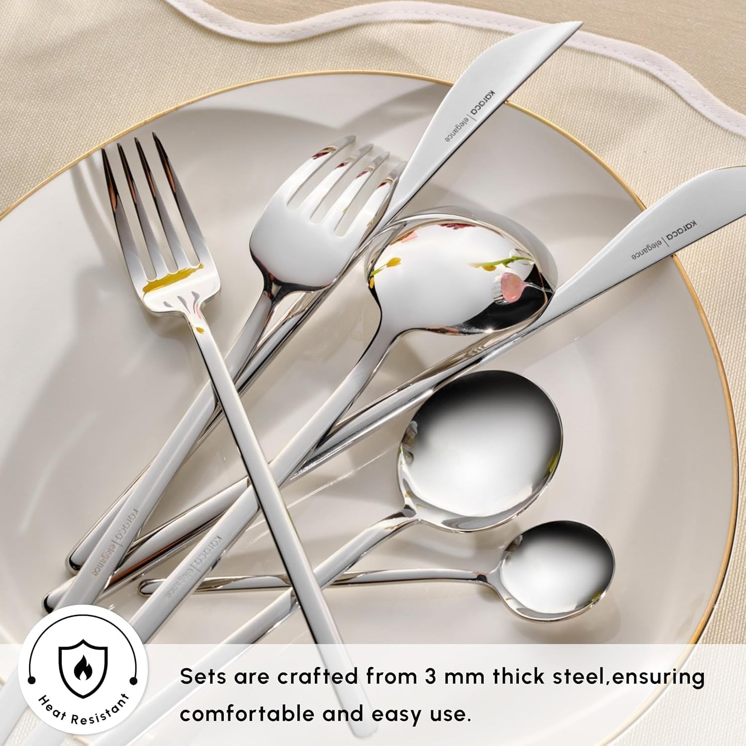 Karaca Focus Elegance, 84-delige bestekset, 12 personen Kitchen Naty Shop