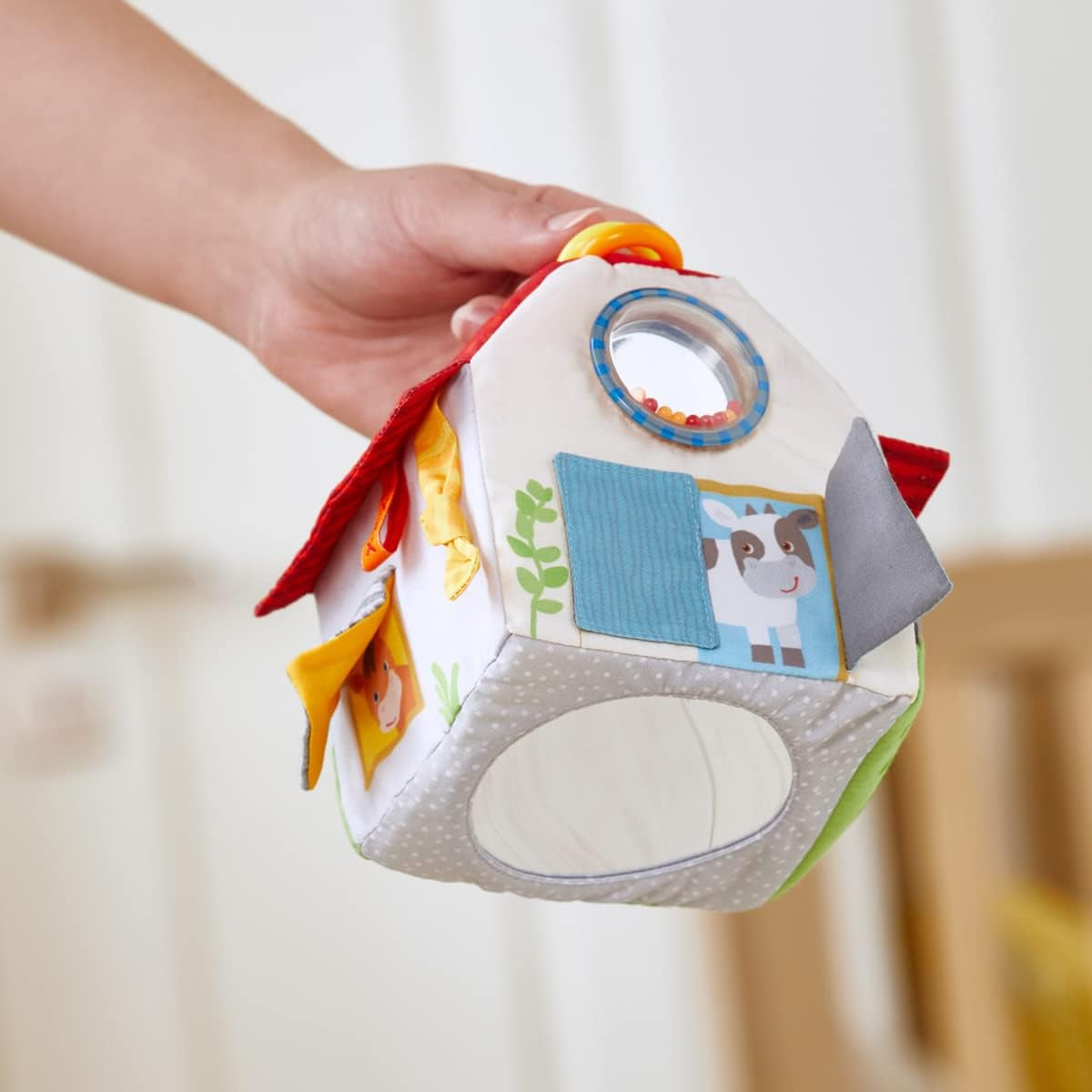 HABA 306383 - Speelkubusboerderij, multifunctioneel speelgoed vanaf 6 maanden Babyspeelgoed Naty Shop