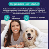 Premium dekbed 200X200Cm 4 seizoenen, dekbed voor alle seizoenen 200X200 - warm in de winter en koel in de zomer, 2 combineerbare dekbedovertrekken 200X200 Dekbedden en dekbedden Naty Shop