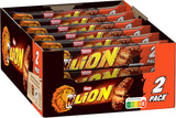 Nestlé LION chocoladereep met karamel, knapperige snack, knapperige chocolade en knapperige chips, karamelvulling, een speciale eetervaring, multi-pack, 28-pack (elk 2 x 30 g)