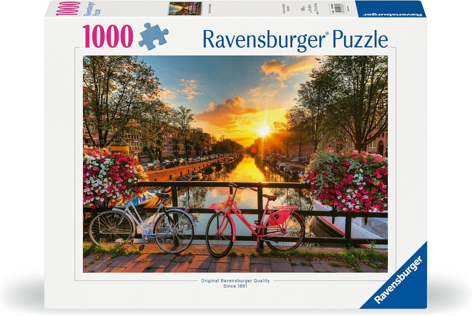Ravensburger Puzzel 12000662 1000 stukjes Fietsen in Amsterdam - Kleurrijke puzzel voor volwassenen en kinderen in bewezen Ravensburger kwaliteit Puzzel Naty Shop
