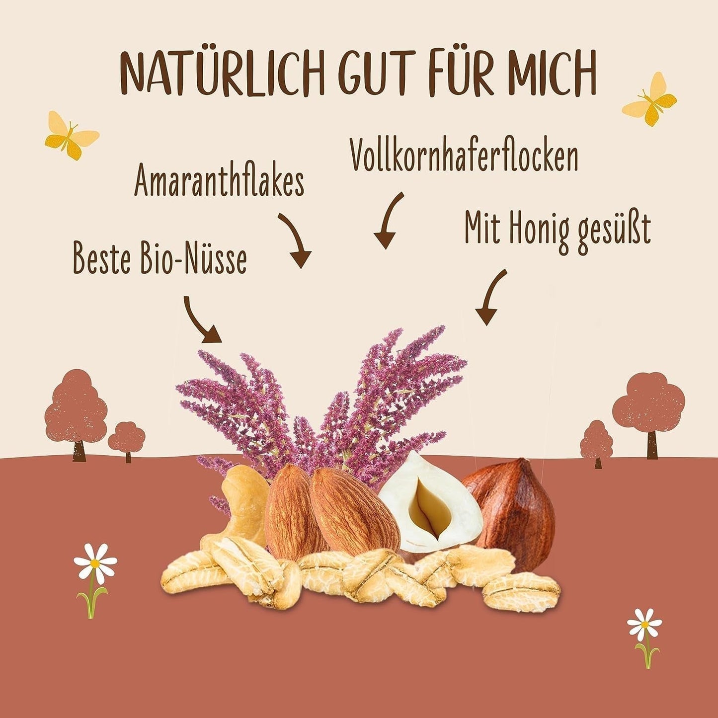 ALLOS Amarant Crunchy Nobleuss | Biologische muesli Notenhaver Granen voor de kleine Cereal Naty Shop