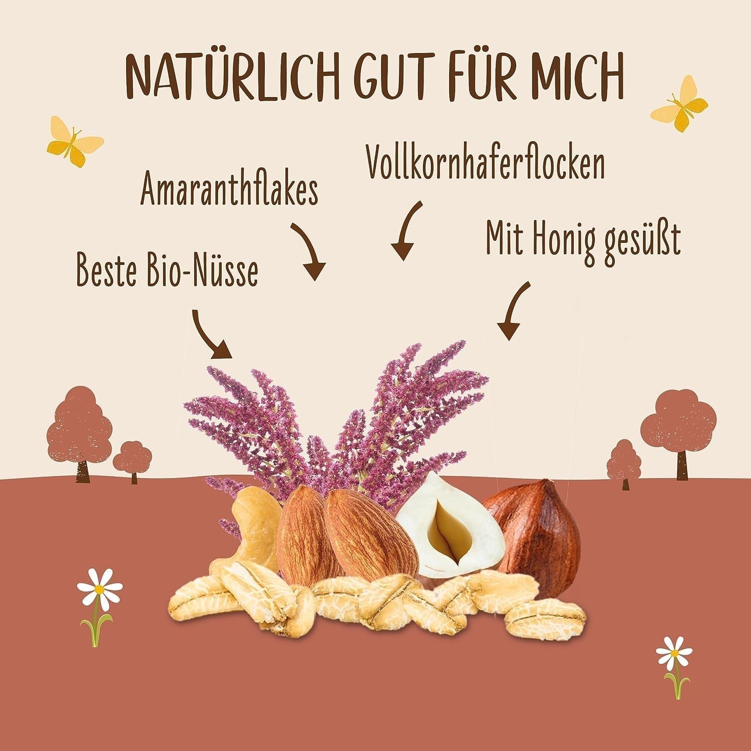 ALLOS Amarant Crunchy Nobleuss | Biologische muesli Notenhaver Granen voor de kleine Cereal Naty Shop