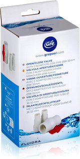 Gre AR512 - Aan/uit-ventiel met 2 adapters voor Ø38 en Ø32 mm slangen