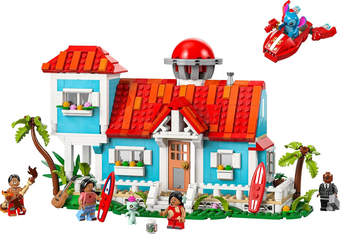 LEGO Ç€ Disney Strandhuis van "Lilo and Stitch" - Bouwspeelgoed met 6 kamers, observatorium, ruimteschip en 5 minifiguren - verjaardagscadeau voor meisjes en jongens vanaf 9 jaar en fans 43268 Besuche den LEGO-Store bouwsets