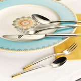 Villeroy & Boch - Ella Bestek gedeeltelijk verguld goud, 30 delig, 6 personen, vaatwasmachinebestendig, roestvrij staal Keuken Naty Shop