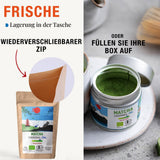 ORIGEENS BIO MATCHA CEREMONIAL GRADE "SHIKA" - Biologische Japanse thee van Shizuoka - Matcha Latte/Usucha - Navulzakje van 30 g - Ceremoniële kwaliteit biologische Matcha groene theepoeder