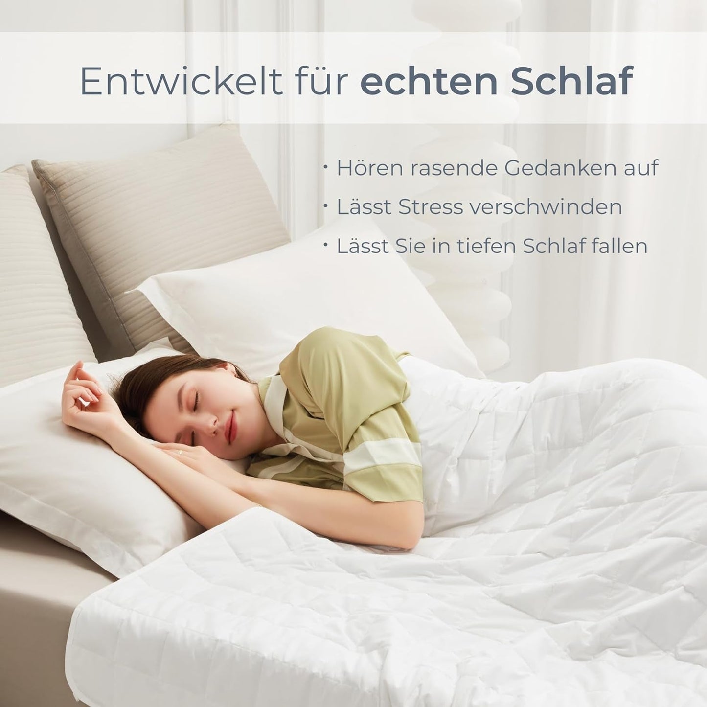 Degrees of Comfort verzwaarde deken 135X200Cm 7Kg, anti-stress therapiedeken gemaakt van 100% katoen, zware deken Verzwaarde deken voor volwassenen Kan de slaap verbeteren en stress verminderen Graden van comfort Bedden en dekens