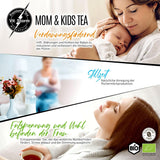 VITSTORM® BIO TEE Mom & Kids - Thee voor vrouwen en borstvoeding - Rooibos, appel, venkel, citroenmelisse, alchemilla, aardbei - Ontspannende thee - Fruitig en lekker - Cafeïnevrij - Kruidenthee 100 g