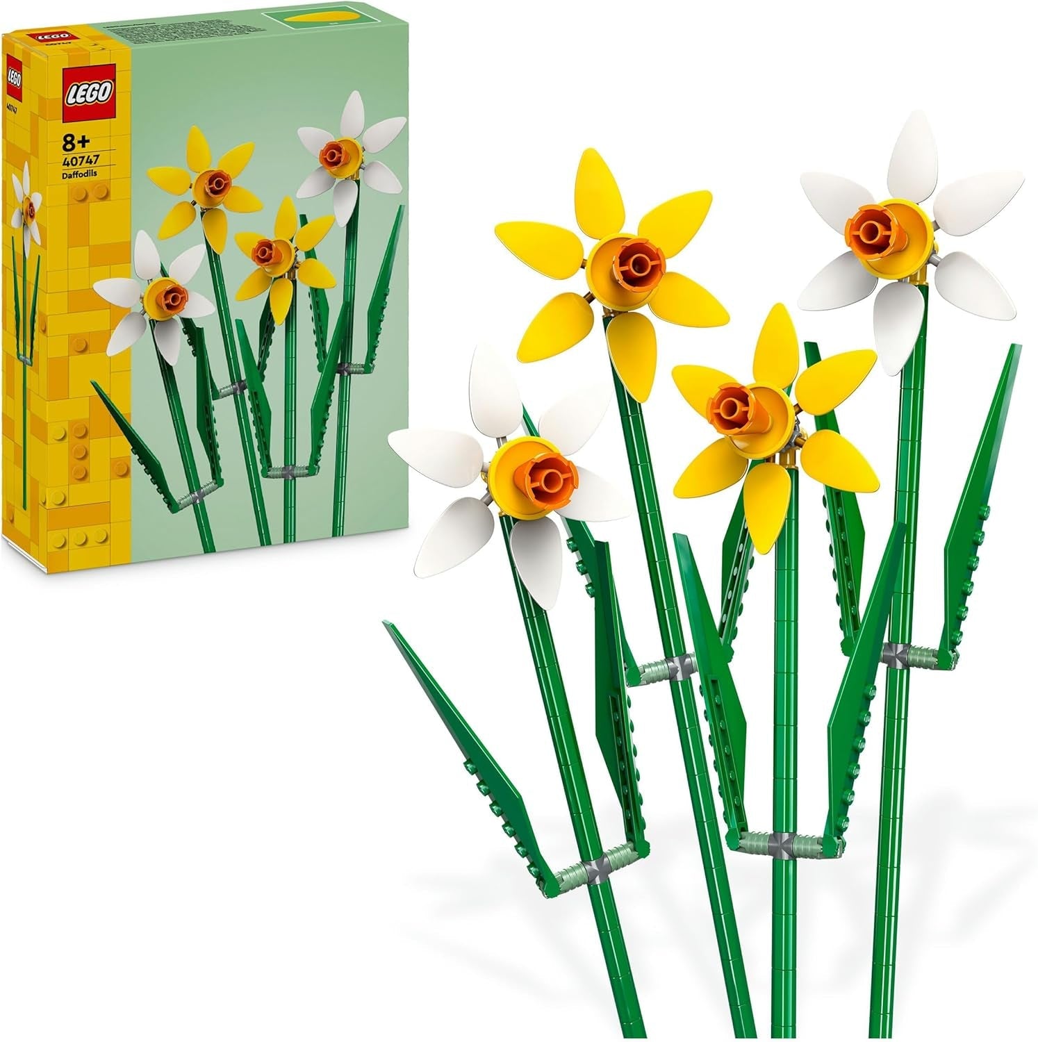 Narcissen LEGO Botanicals - Paascadeaus voor meisjes en jongens - Kunstbloemen voor kinderen - Bloemboeket als kamer- of kantoordecoratie - Cadeau voor vrouwen - 40747 Bouwsets Besuche den LEGO-Store Single