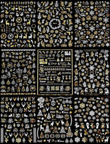 9 Blatt Nagelsticker Weihnachten Nagelaufkleber Selbstklebend Weiß Rentier Schneemann Nail Art Sticker Decoratie Nageldesign Zubehör