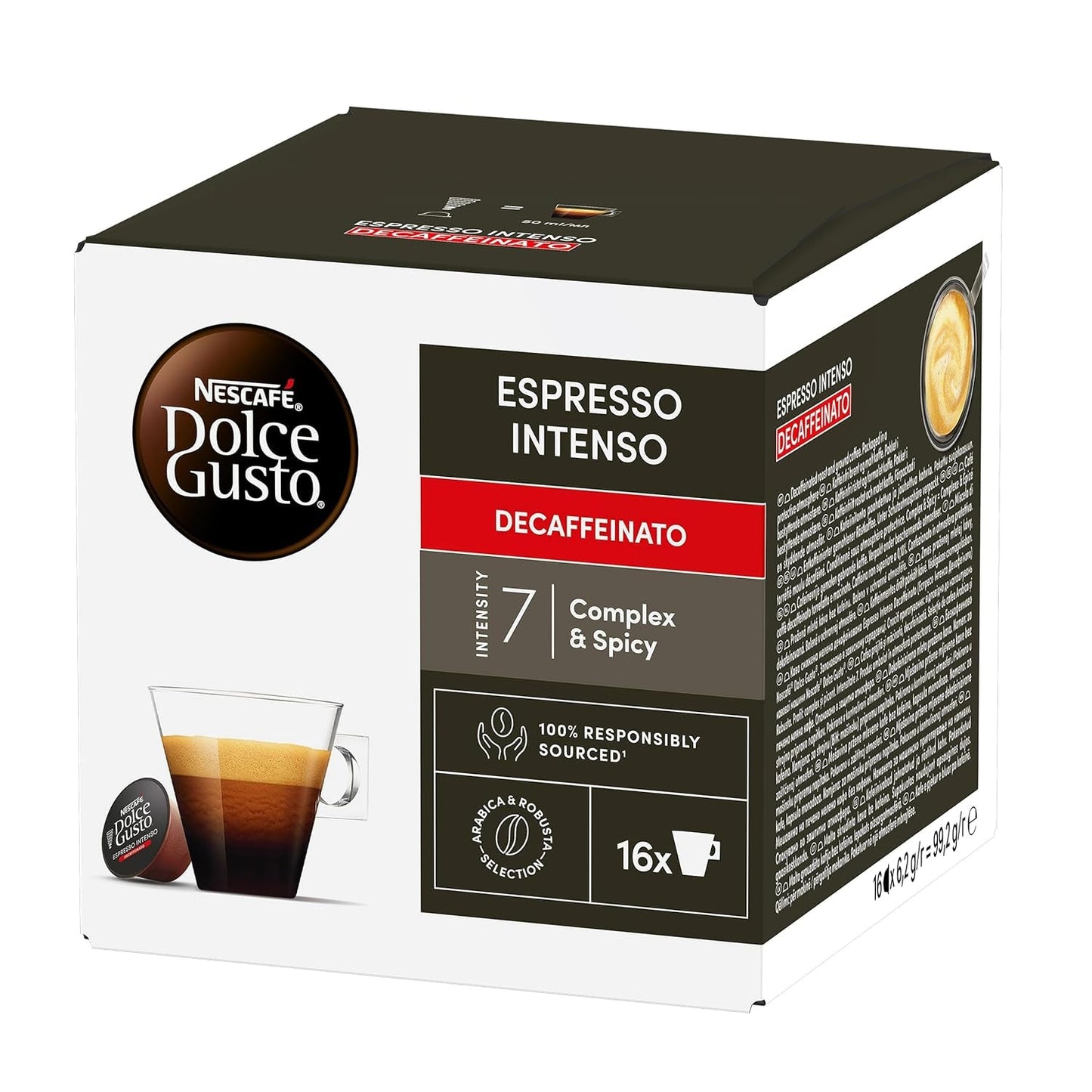 Nescafé Dolce Gusto Café Dolce Gusto Espresso Intenso Besch. | Nestle Pack 3 Kisten Mit 18 Kapseln,Die Jewells 16 Einheit (3er-pakket)