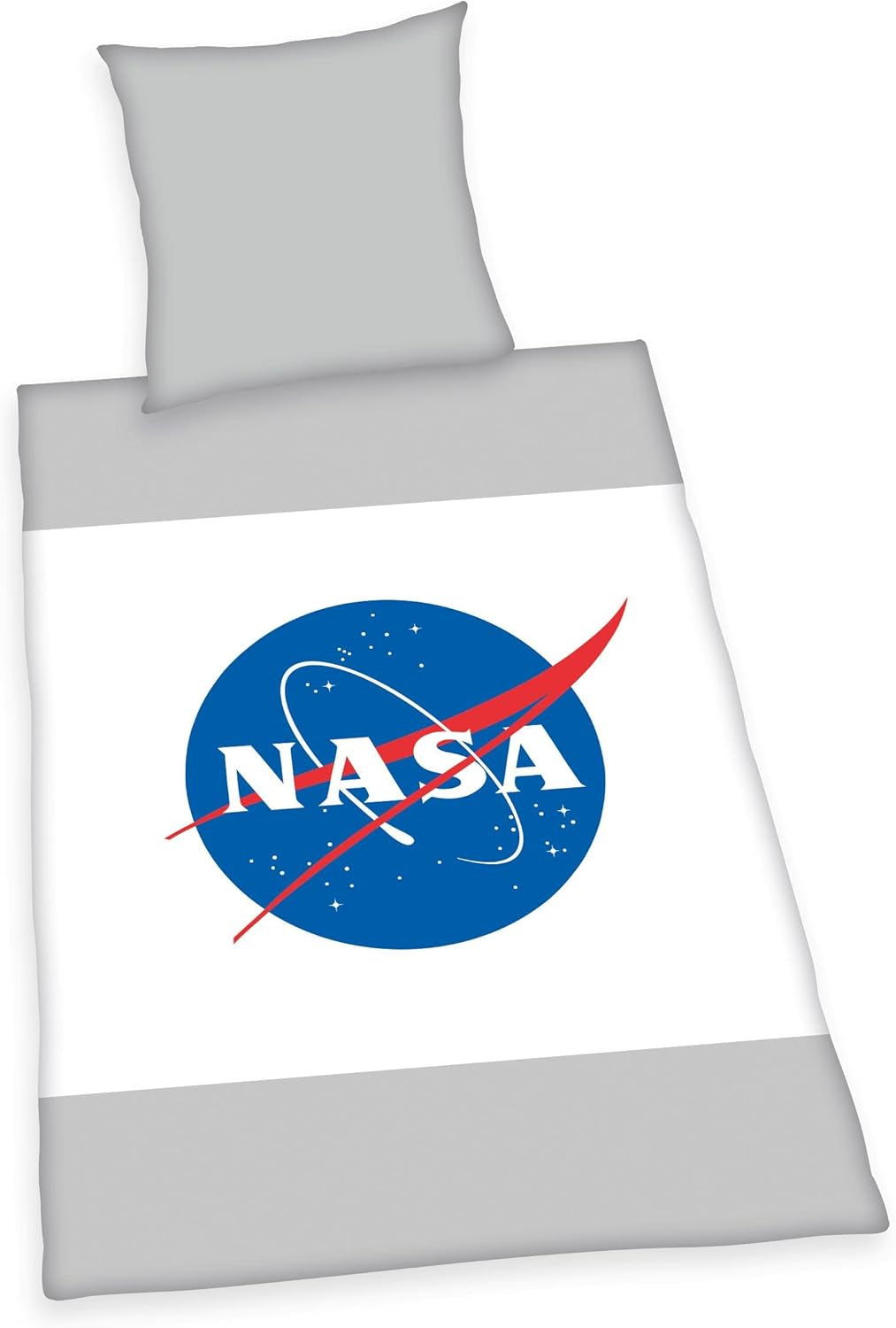 NASA beddengoedset, katoen/versterkt, grijs/wit beddengoed - Kids Naty Shop grijs/wit Oostenrijkse maat